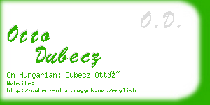 otto dubecz business card